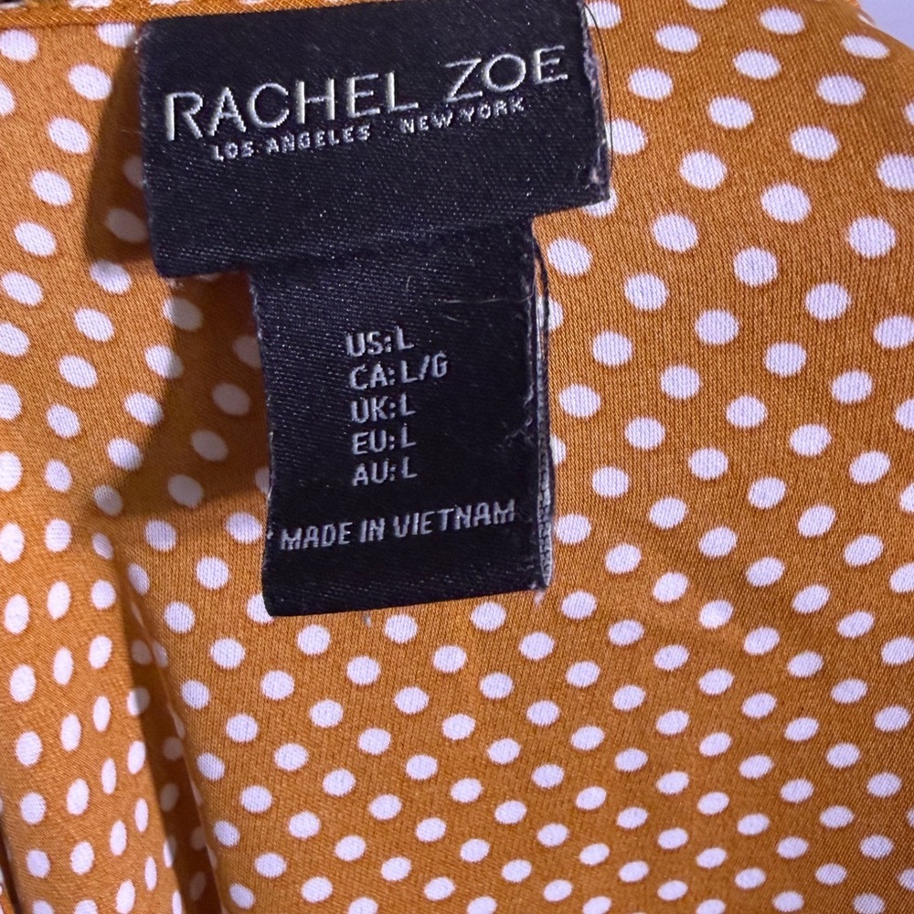 Rachel Zoe V-neck blouse with polka dot print Size L - Picture 5 of 6